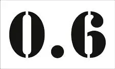 #0.6 Reusable Depth Marker Stencil – 10 Inch x 6 Inch with 4 Inch Lettering