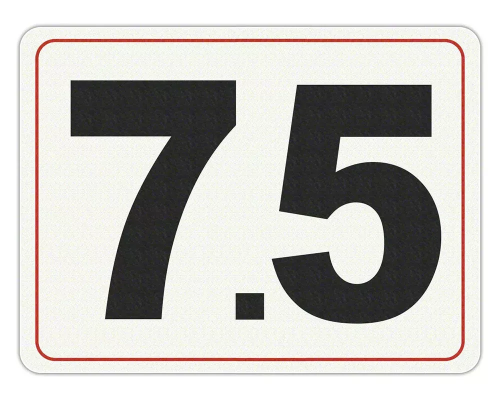 #7.5 – Adhesive Depth Marker – 8 Inch x 6 Inch with 4 Inch Lettering