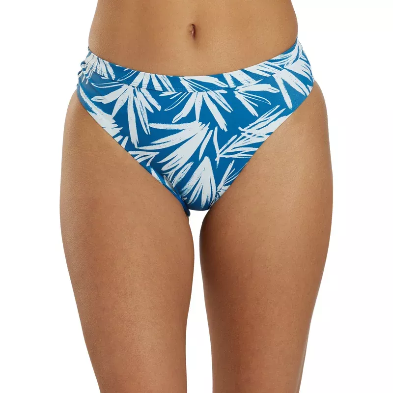 JOLYN Women’s Nora Retrobana High Waist Key Hole Back Bikini Bottom
